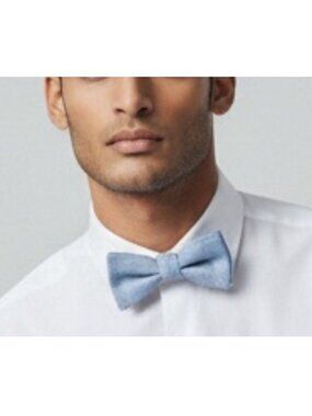 Vineyard Vines Custom Collection Chambray Bow Tie Silk Hand Made USA NEW $85